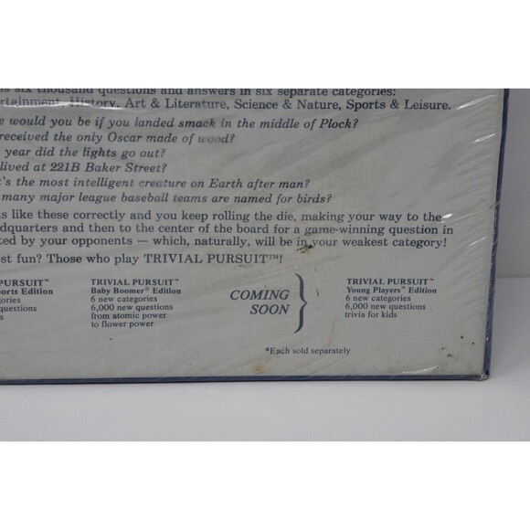 Selchow & Righter 1981 Original Trivial Pursuit Master Game Genus Edition SEALED - Picture 9 of 9
